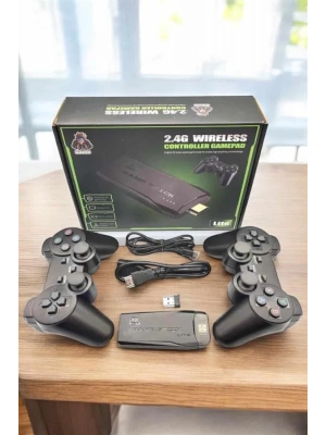 Atari Oyun Konsolu 2000 Oyunlu Game Stick 2.4G Wireless
