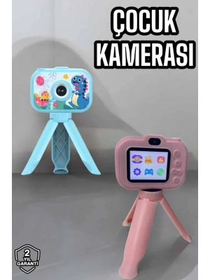 Ayaklı Mini Fotoğraf Makinesi Çocuk Için Eğitici Video Kamera