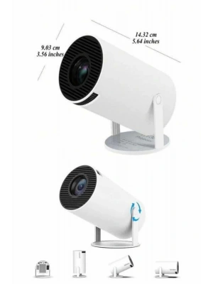 Ayaklı Projeksiyon Taşınabilir Mini Projektör Sinema Projektörü Android