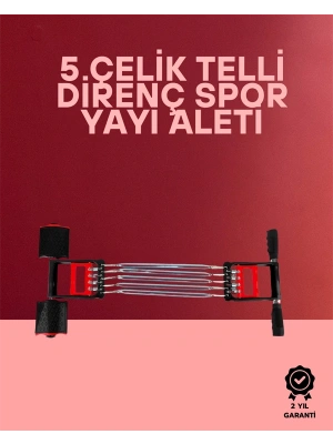 Ayarlanabilir Elastik Yaylı Ergonomik Tasarımlı Kas Güçlendirme Seti