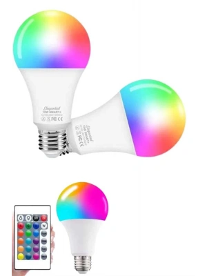 Ayarlanabilir Parlaklık RGB Led Ampul Beyaz Lamba Ve Renkli Ampul