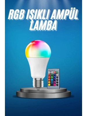Ayarlanabilir Parlaklık RGB Led Ampul Beyaz Lamba Ve Renkli Ampul