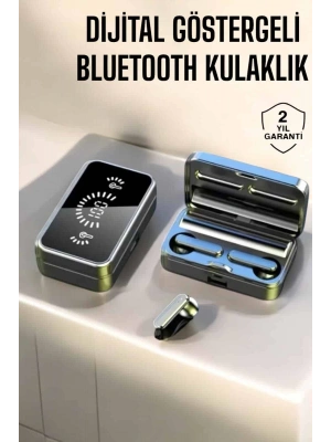 Aynalı Bluetooth Kulaklık Telefon Standlı Dijital Göstergeli