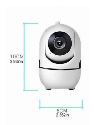 Baby Kamera Kablosuz 720P Beyaz 360 Derece Wifi Kamera Full HD 1080p