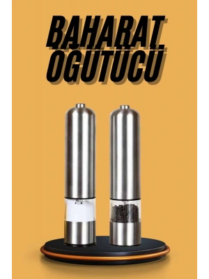 Baharat Öğütücü Otomatik Ayarlanabilir Tuz Karabiber Baharat Değirmeni
