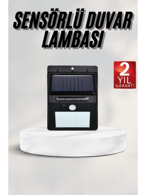 Bahçe Aydınlatması Güneş Enerjili Led Işık Lamba Sensörlü Dekoratif