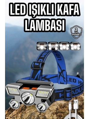 Balıkçı Kafa Lambası Led Işık 4 Farklı Mod Esnek ve Ayarlanabilir