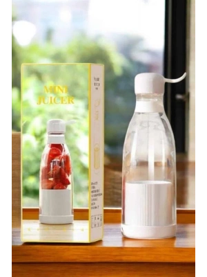 Bardak Blender Smoothie Meyve Sıkacağı Şarjlı Cam Taşınabilir