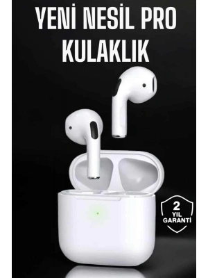 Beyaz Yeni Nesil Pro Bluetooth Kulaklık Yüksek Ses Kaliteli ANC Özelliği