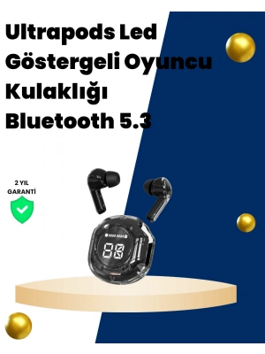 Bluetooth 5.3 Kablosuz Kulaklık 30mm Sürücü LED Ekranlı Mikrofonlu