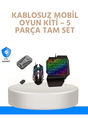 Bluetooth 5.3 Mobil Oyun Kiti – PUBG ve CODM İçin 5 Parça Set