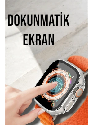 Bluetooth Bağlantılı 49MM Dokunmatik Akıllı Saat Sağlık ve Spor Takip Özellikli