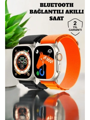 Bluetooth Bağlantılı 49MM Dokunmatik Akıllı Saat Sağlık ve Spor Takip Özellikli