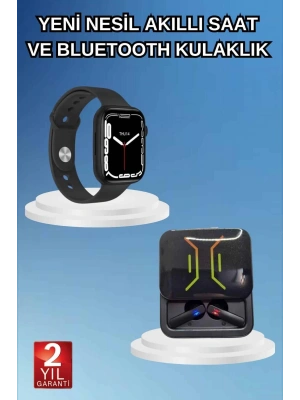 Bluetooth Bağlantılı Kablosuz Kulaklık ve Yeni Nesil Akıllı Saat 5.0 Bluetooth