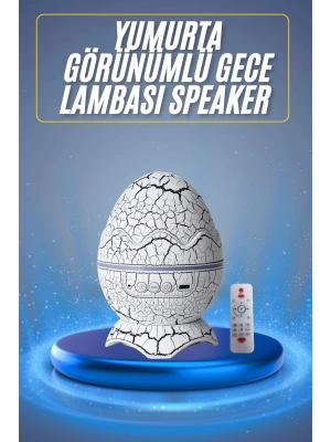 Bluetooth Hoparlör Dinozor Yumurtası Gece Masa Lambası Projektör