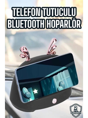 Bluetooth Hoparlör Telefon Tutuculu Akıllı Hoparlör Uzun Pil Ömrü