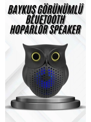 Bluetooth Hoparlör TWS Kablosuz RGB Işıklı Dekoratif Taşınabilir Baykuş