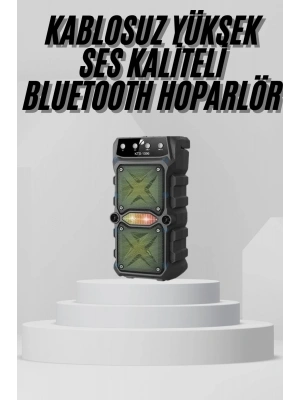 Bluetooth Hoparlör Yüksek Ses Kaliteli Büyük Boy Çift Çıkışlı Ses Bombası
