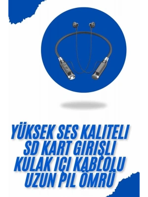Bluetooth Kulaklık 120 Saat Kullanım Süresi Boyun Askılı Bluetooth Kablosuz Kulaklık