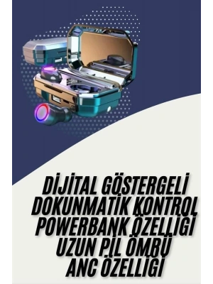 Bluetooth Kulaklık Android ve İOS Uyumlu ANC Özellikli Dijital Şarj Göstergeli