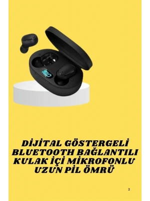 Bluetooth Kulaklık Dijital Göstergeli Yüksek Ses Kaliteli Uzun Pil Ömrü
