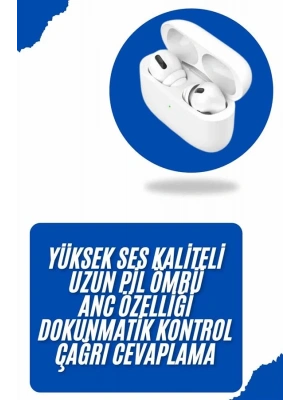 Bluetooth Kulaklık Kulak İçi Silikonlu Stereo Yüksek Ses Kaliteli Dokunmatik