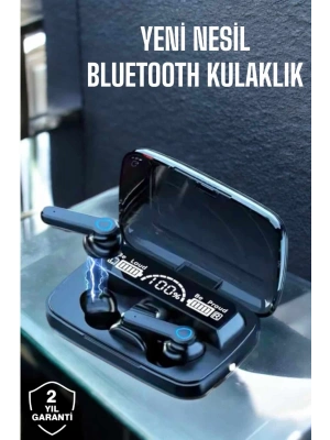 Bluetooth Kulaklık Powerbankli Dijital Göstergeli Dokunmatik Kontrol