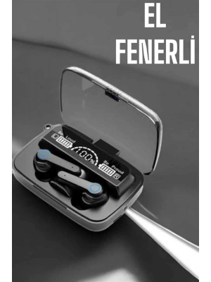 Bluetooth Kulaklık Powerbankli Dijital Göstergeli Dokunmatik Kontrol