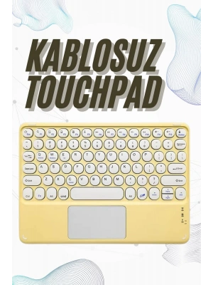 Bluetooth Touchpad Klavye 10.9 inch Kablosuz Wifi Q Klavye Slim