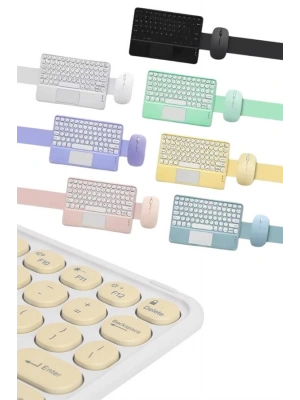 Bluetooth Touchpad Klavye 10.9 inch Kablosuz Wifi Q Klavye Slim