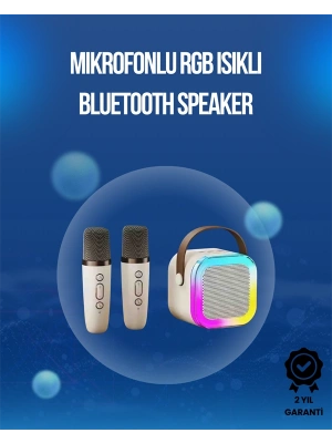 Bluetooth, USB ve AUX Girişli Çok Fonksiyonlu Karaoke Hoparlör