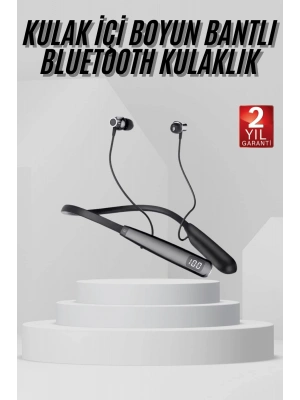 Boyun Askılı 100 Saat Kablosuz Kulaklık Göstergeli Bluetooth Kulaklık