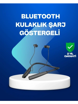 Boyun Askılı Kablosuz Bluetooth Kulaklık – Aktif Gürültü Önleme, LCD Ekranlı