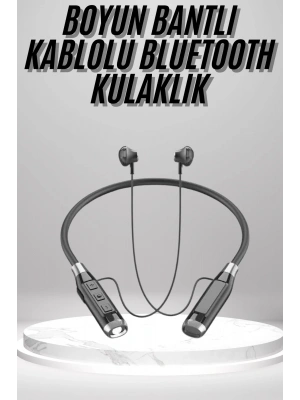 Boyun Bantlı Kulak İçi Kablolu Yüksek Ses Kaliteli Bluetooth Kulaklık