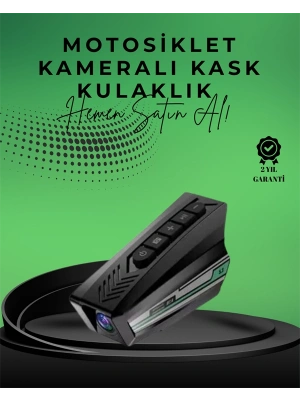 BT16 Dashcam Özellikli Kask Kamerası – WiFi, Sesli Komut, HD Kayıt