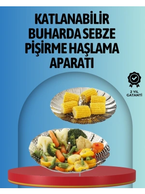 Buharda Pişirme İçin Paslanmaz Çelik Sebze Sepeti – Tüm Tencerelere Uyumlu, Kolay Temizlik