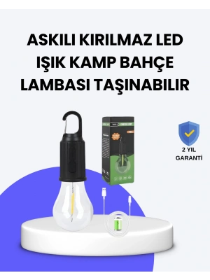 C Tipi Şarjlı Asılabilir Kamp Feneri