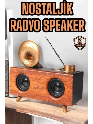 Çalar Radyo Müzik Kutusu Nostaljik Hoparlör Speaker