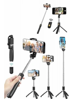Cep Telefonu Tripod Standı Manyetik Selfie Sopa Bluetooth Uzaktan Kumandalı