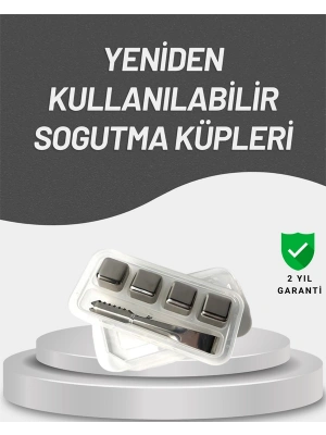 Çevre Dostu Metal Buz Küpü ve Kullanışlı Klips Seti