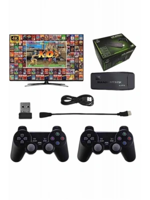 Çift Kollu 2.4g kablosuz Retro 4k Game stick 3500 oyun atari HD Görüntü Kalitesi