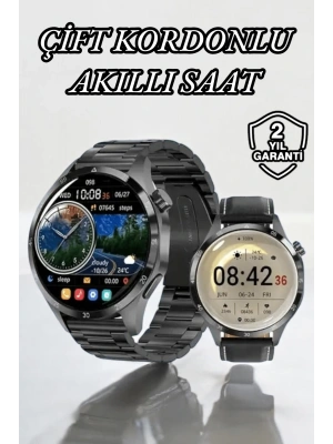 Çift Kordonlu Yüksek Çözünürlüklü Akıllı Saat Uyku İzleyici & Spor Modları