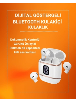 Çift Kulaklıklı Bluetooth Kulaklık – 4 Adet, ANC-ENC, Şarj Kutulu, Dijital Göstergeli