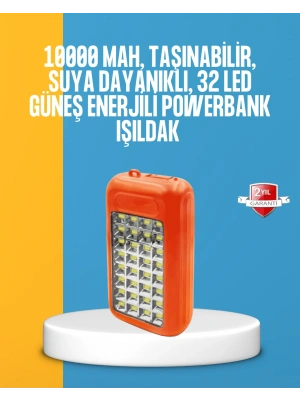Çift USB Çıkışlı Güneş Enerjili Aydınlatmalı Powerbank