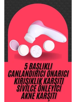 Cilt Temizleme ve Masaj Aleti 5 Başlıklı Akne ve Sivilce Önleyici