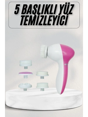 Cilt Temizleme ve Masaj Aleti 5 Başlıklı Akne ve Sivilce Önleyici
