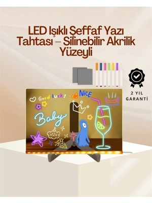 Çocuklar İçin Renkli LED Mesaj Tahtası – Neon Kalemli, Eğlenceli ve Yaratıcı Yazı Panosu