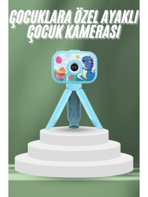 Çocuklara Özel Ayaklı Mini Fotoğraf Makinesi Dijital LCD Ekran
