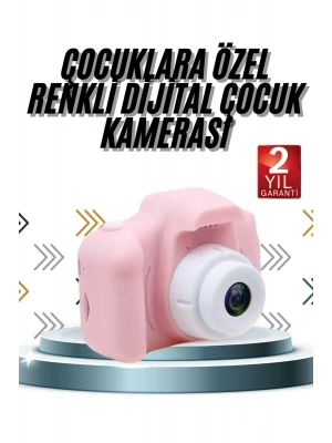 Çocuklara Özel Fotoğraf Ve Video Çeken Mini Çok Renkli Fotoğraf Makinesi