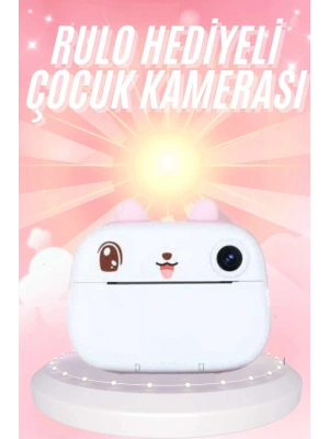 Çocuklara Özel Şirin Tasarımlı Mini Fotoğraf Yazıcısı 3 Adet Rulo Hediyeli